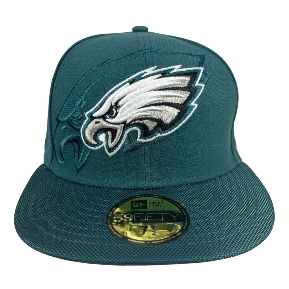 New Era 7 1/2 NFL‎ Philadelphia Eagles Green Hat Embroidered Logo
